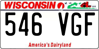 WI license plate 546VGF