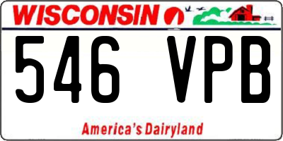 WI license plate 546VPB