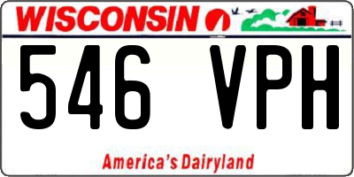WI license plate 546VPH