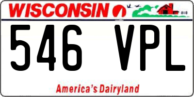 WI license plate 546VPL
