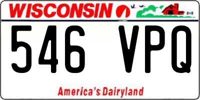 WI license plate 546VPQ