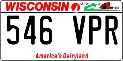 WI license plate 546VPR