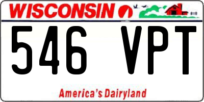 WI license plate 546VPT