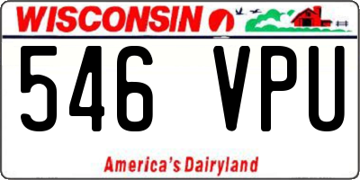 WI license plate 546VPU
