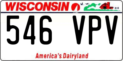 WI license plate 546VPV