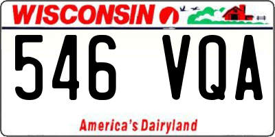 WI license plate 546VQA