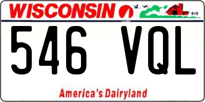 WI license plate 546VQL