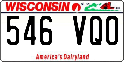 WI license plate 546VQO
