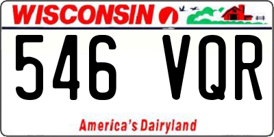 WI license plate 546VQR