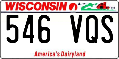 WI license plate 546VQS