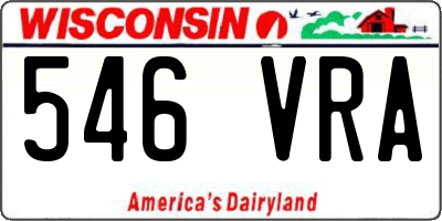 WI license plate 546VRA