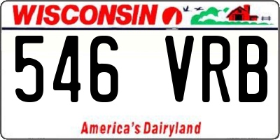 WI license plate 546VRB