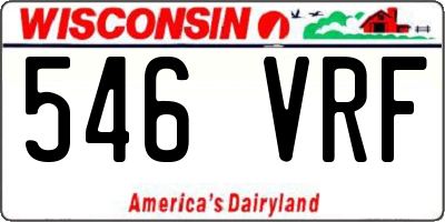 WI license plate 546VRF