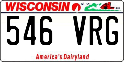 WI license plate 546VRG