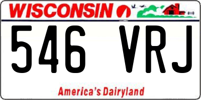 WI license plate 546VRJ