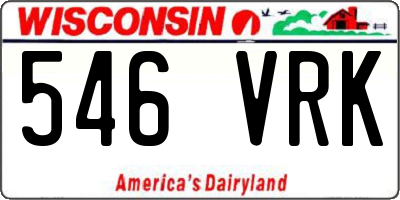 WI license plate 546VRK