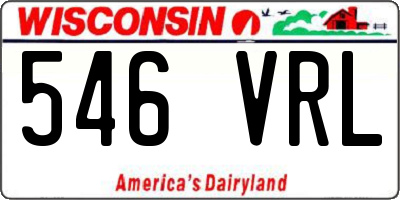 WI license plate 546VRL