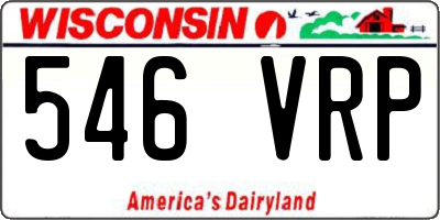WI license plate 546VRP