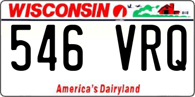 WI license plate 546VRQ
