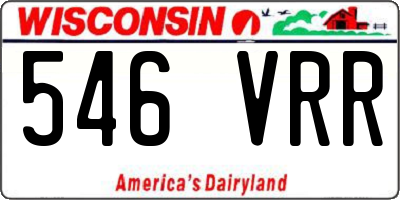 WI license plate 546VRR