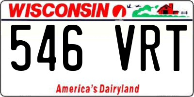 WI license plate 546VRT