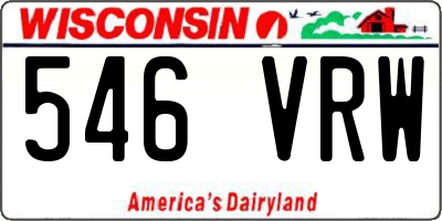 WI license plate 546VRW