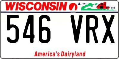 WI license plate 546VRX