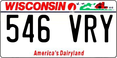 WI license plate 546VRY