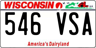 WI license plate 546VSA
