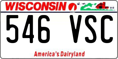 WI license plate 546VSC