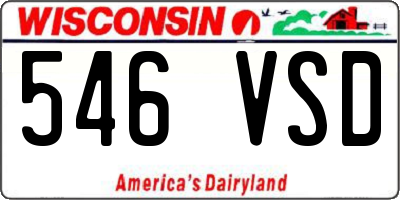 WI license plate 546VSD