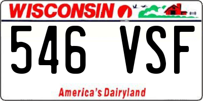 WI license plate 546VSF