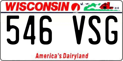WI license plate 546VSG