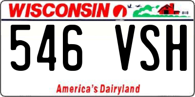 WI license plate 546VSH