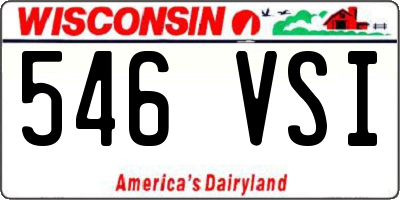WI license plate 546VSI