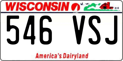 WI license plate 546VSJ