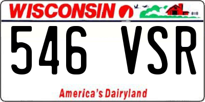 WI license plate 546VSR