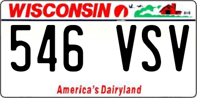 WI license plate 546VSV