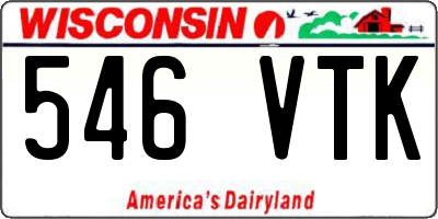 WI license plate 546VTK