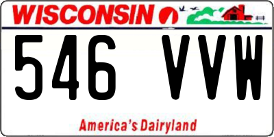 WI license plate 546VVW