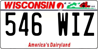 WI license plate 546WIZ