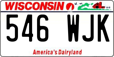 WI license plate 546WJK