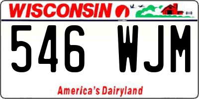 WI license plate 546WJM