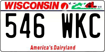 WI license plate 546WKC