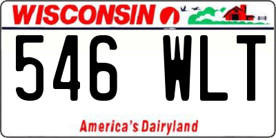 WI license plate 546WLT