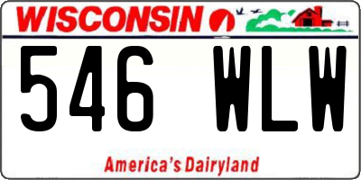WI license plate 546WLW