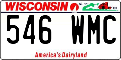 WI license plate 546WMC