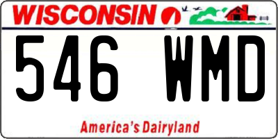 WI license plate 546WMD