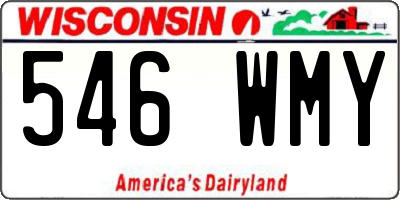 WI license plate 546WMY