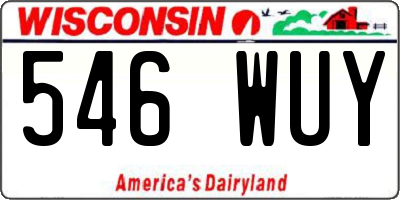 WI license plate 546WUY